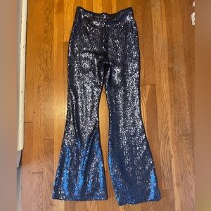 Blue sequin pants